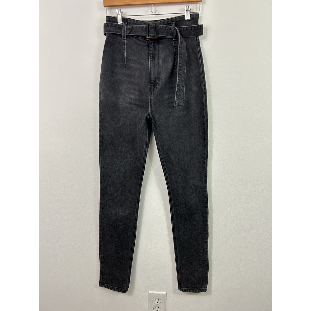 Reformation Jeans Womens 27 Kayo High & Skinny‎ Ash Black Denim Belted